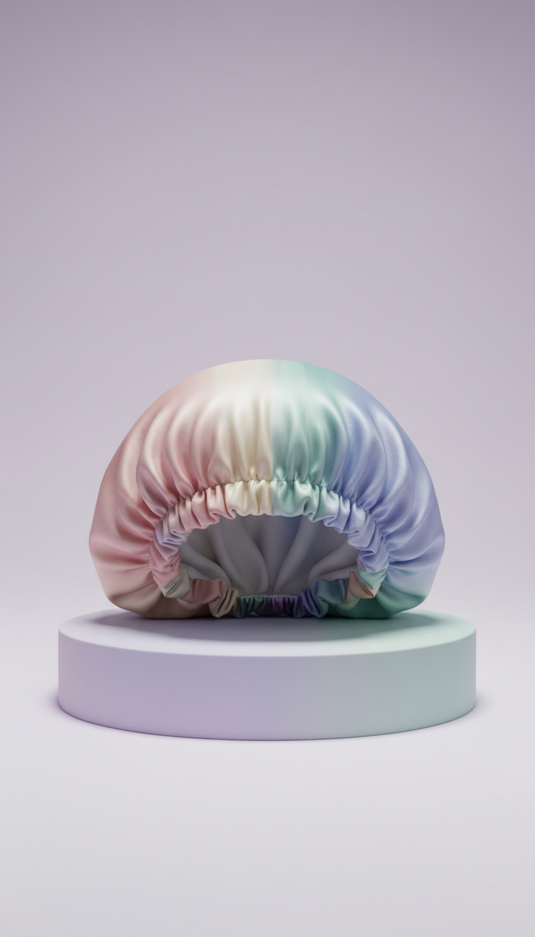 Bonnet satin pastel doux